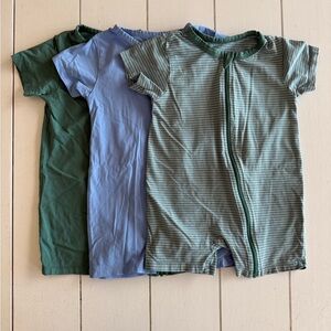 Blue, Green & Striped Striped Baby Romper Bundle , 18-24 Months